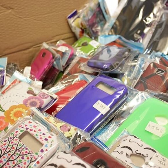 Lot of 50 Cell Phone Cases & Screen Protectors Mixed of Various Types - Picture 2 of 3